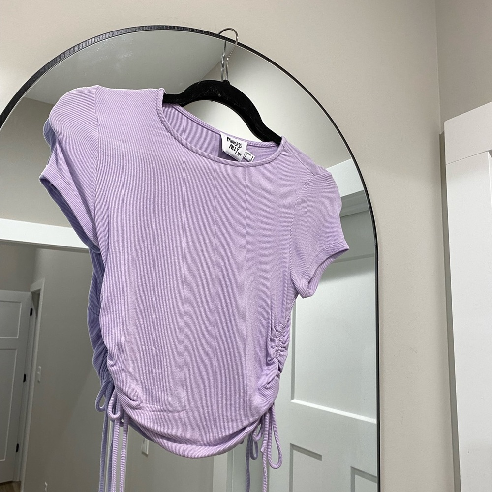 Princess Polly Purple Crop Top with tie on sides